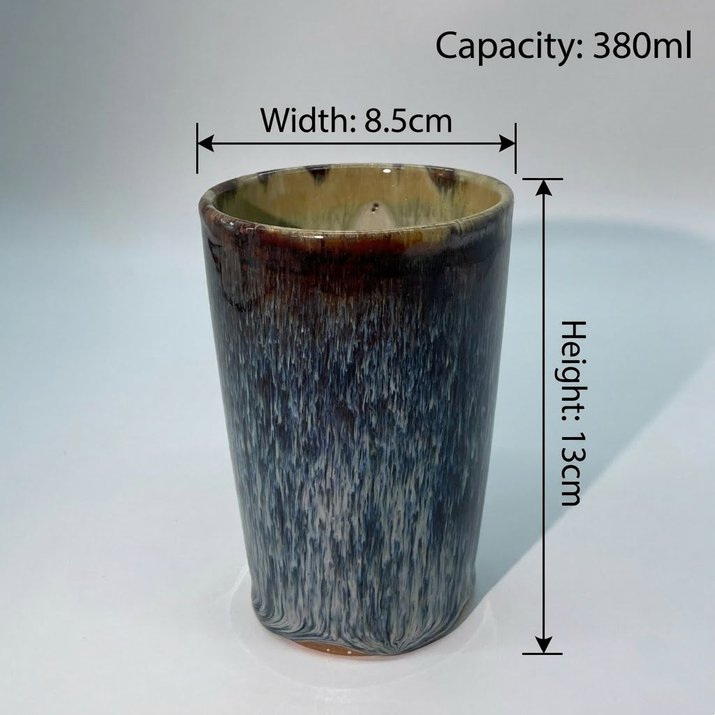 Celestial Flow · Kiln-Reactive Handcrafted Tall Cup