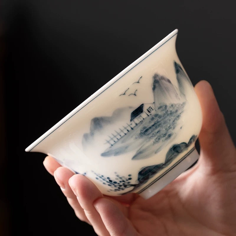 Shanshui Landscape Ink Wash Gaiwan