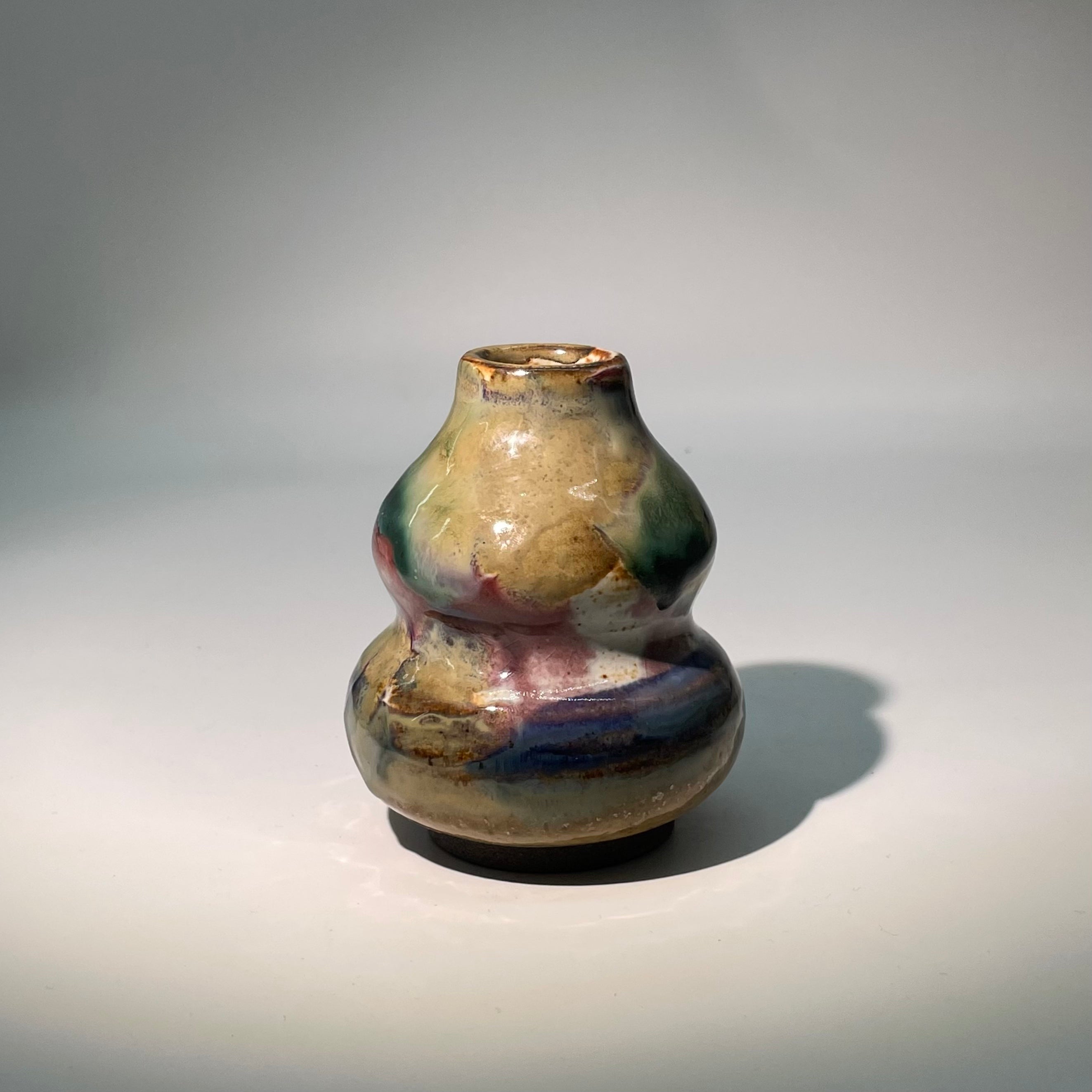 Psychedelic Neon Handcrafted Wood-fired Vase