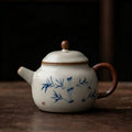 Zen Bamboo Shadow Porcelain Teapot