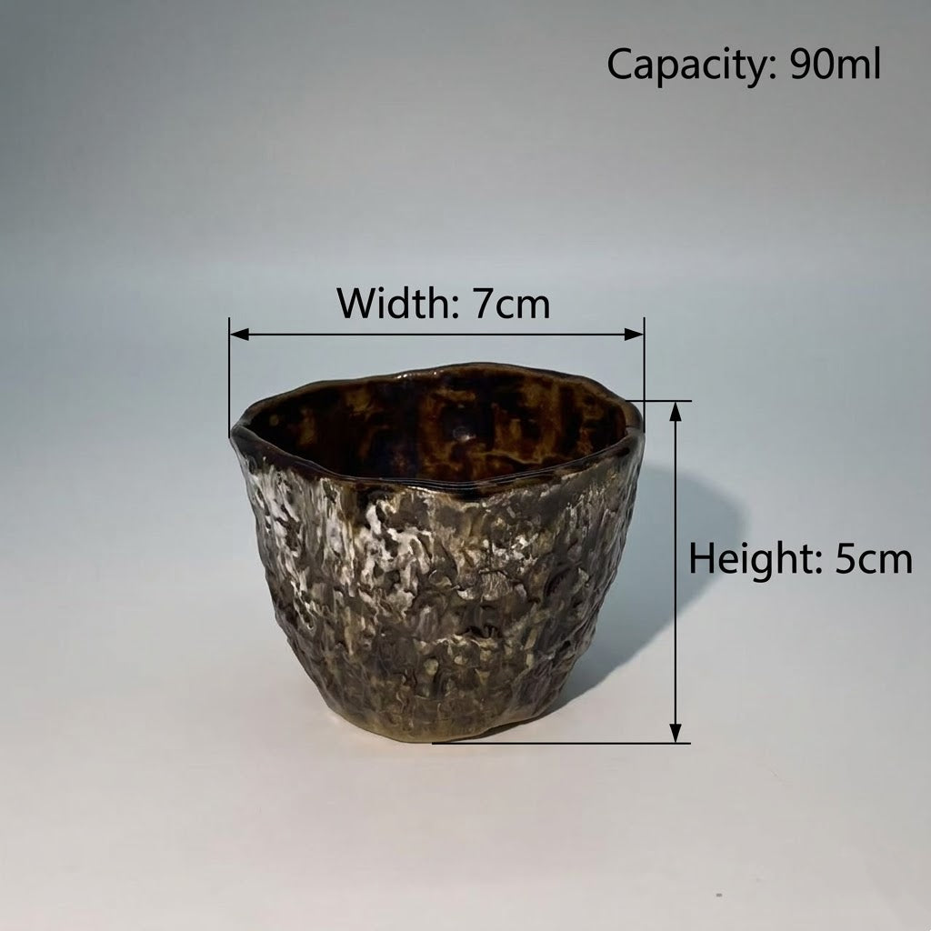 Iron Bark Rustic Ceramics Tea Cup