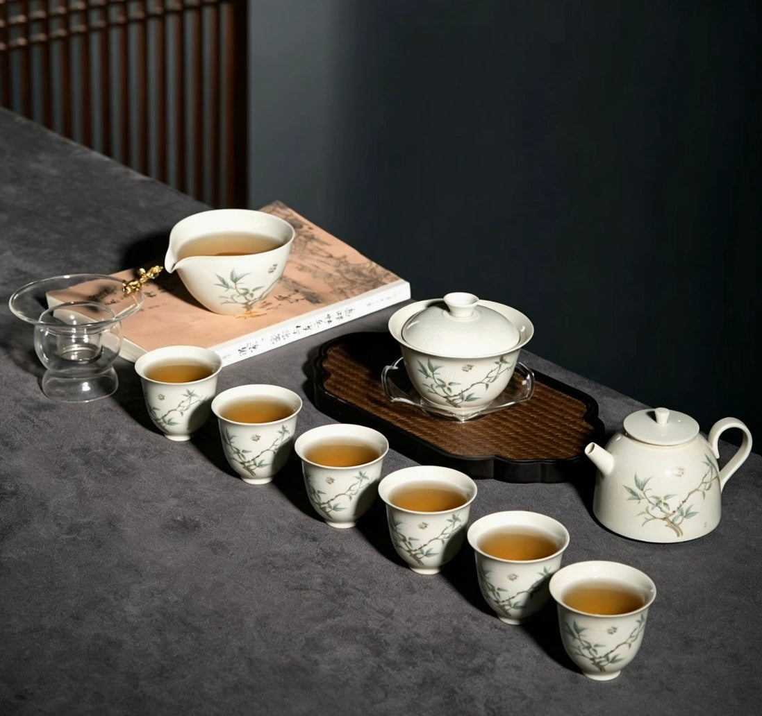 Bamboo Language Tea Set Gift Box