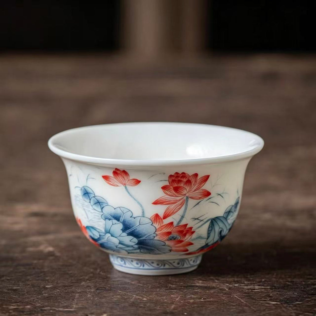 Pure Lotus Pond Ceramic Tea Cup*2