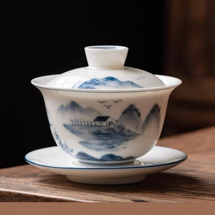 Shanshui Landscape Ink Wash Gaiwan