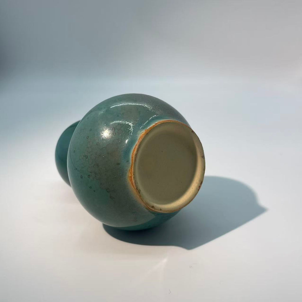 Azure Gourd Wood-fired Mini Vase