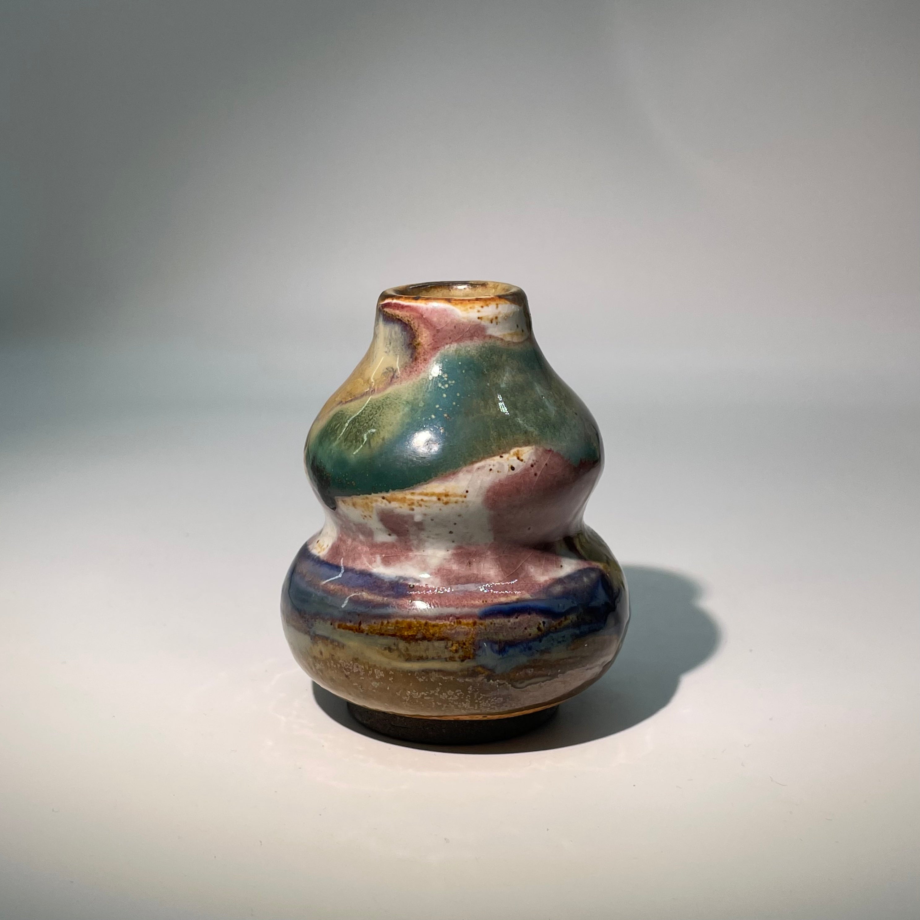 Psychedelic Neon Handcrafted Wood-fired Vase