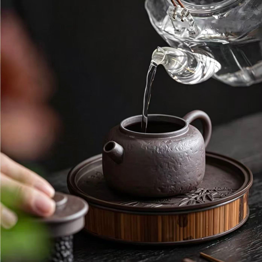 Rustic Wabi-Sabi Wood-Fired Stoneware Teapot