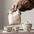 Blossom Journey: Portable Begonia Travel Tea Set