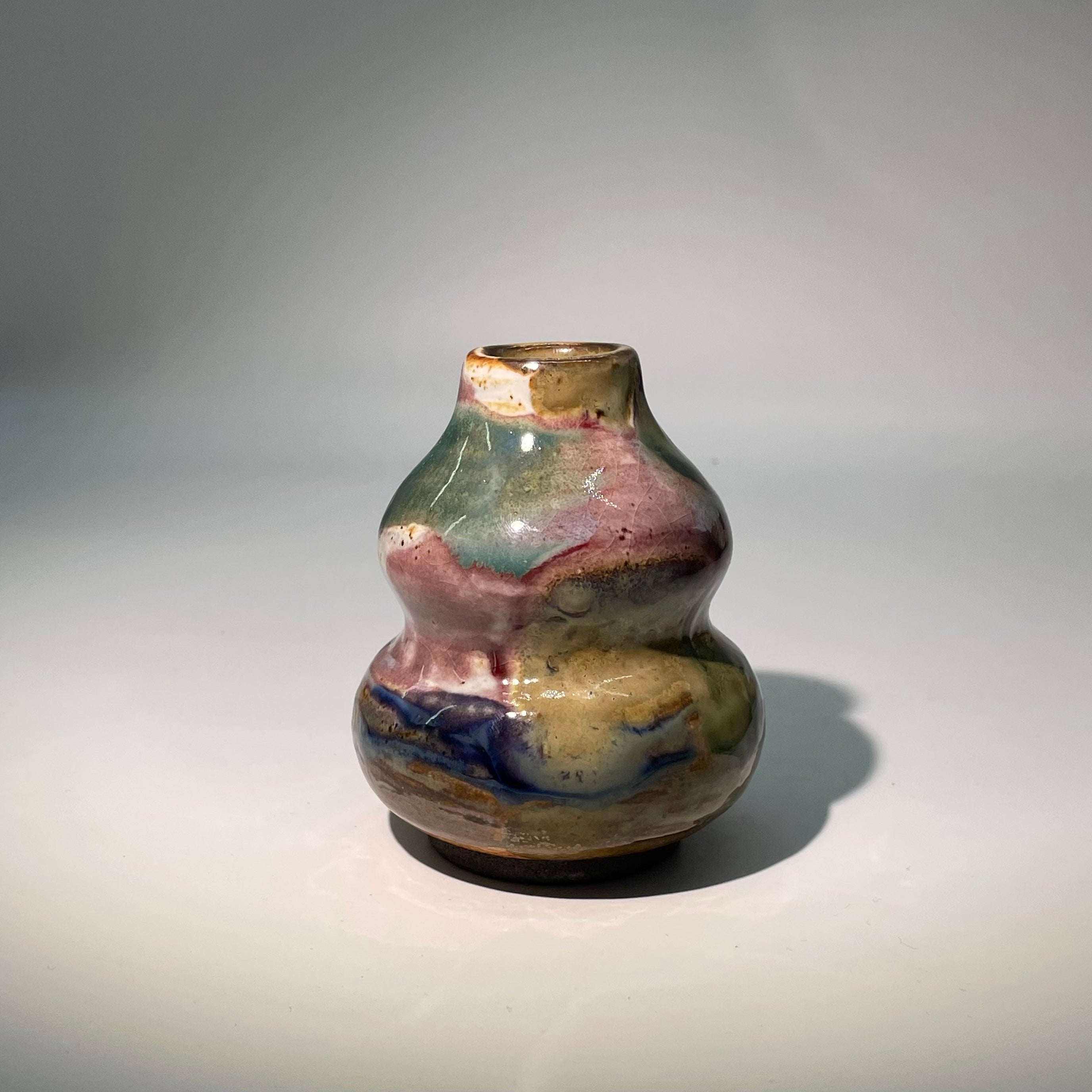 Psychedelic Neon Handcrafted Wood-fired Vase