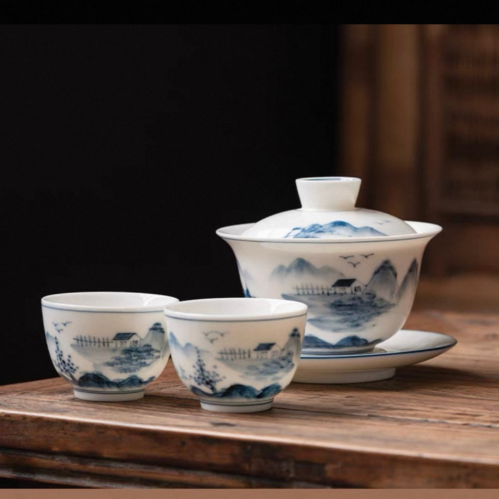 Shanshui Landscape Ink Wash Gaiwan