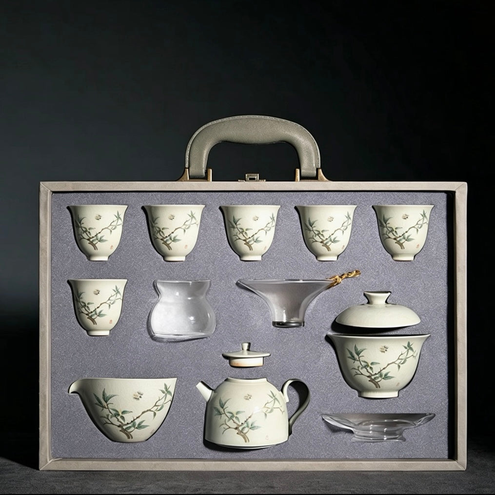 Bamboo Language Tea Set Gift Box