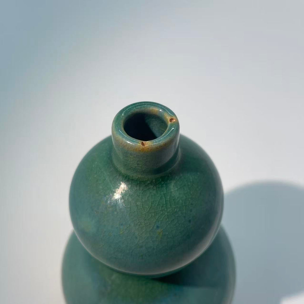Azure Gourd Wood-fired Mini Vase