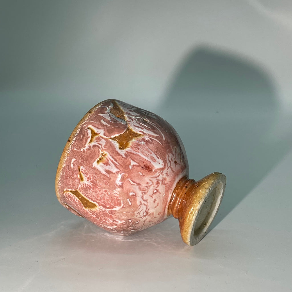 Pink Shino Pedestal Incense Burner Holder