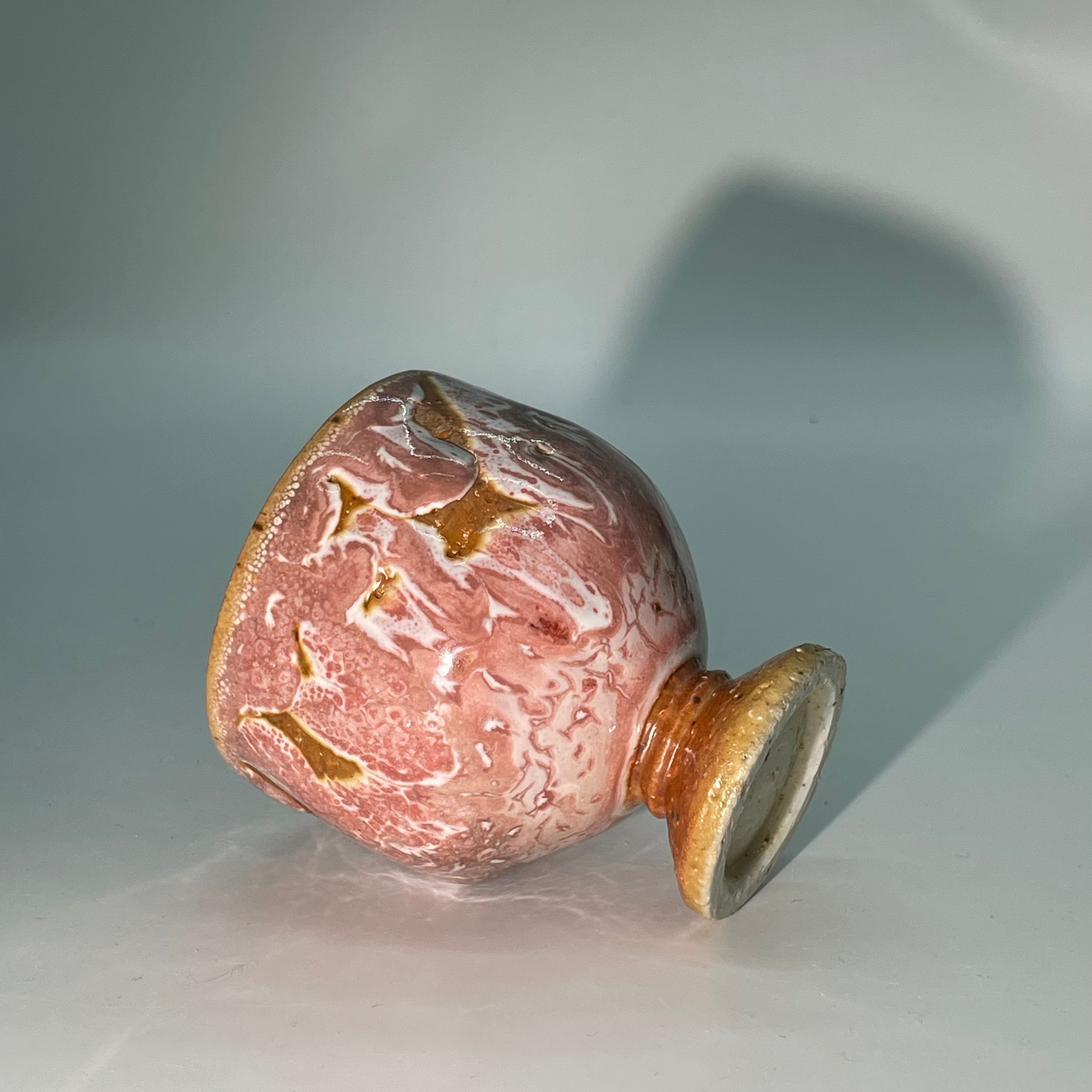 Pink Shino Pedestal Incense Burner Holder