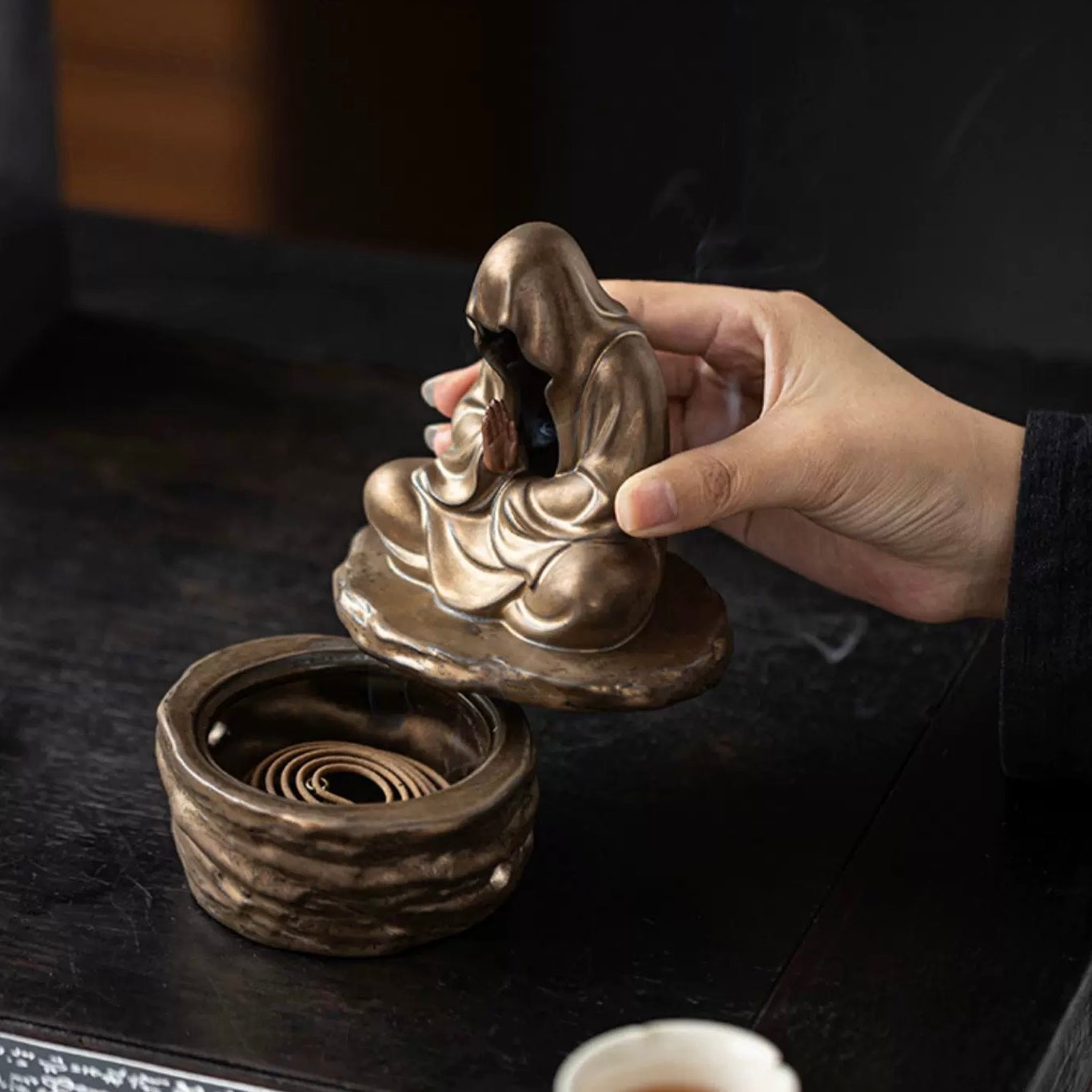 Zen Monk Backflow Incense Burner