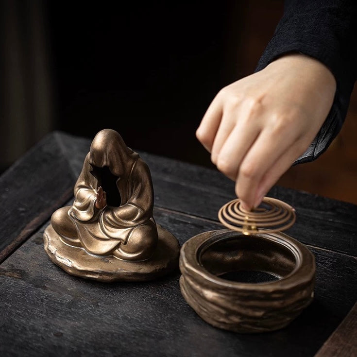 Zen Monk Backflow Incense Burner