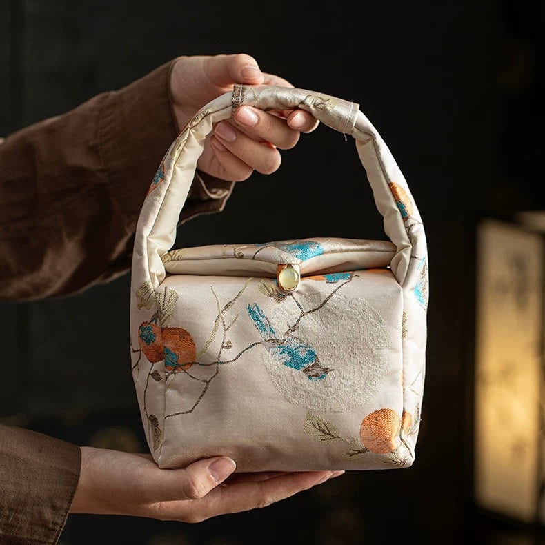 Portable Persimmon Travel Tea Set