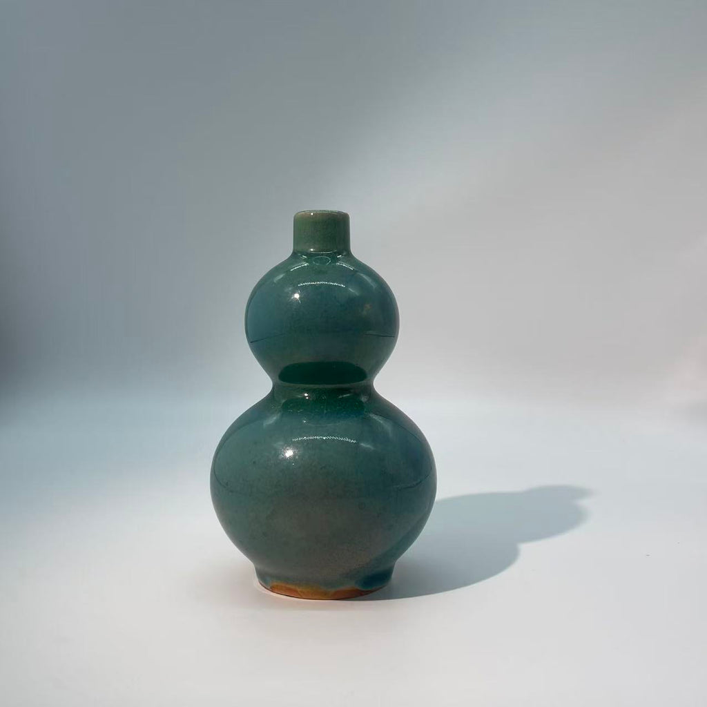 Azure Gourd Wood-fired Mini Vase