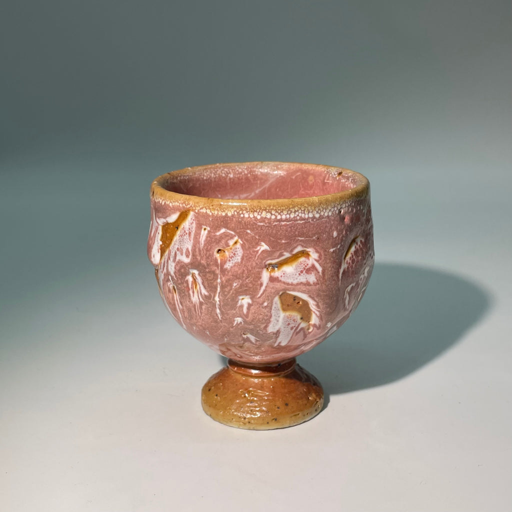 Pink Shino Pedestal Incense Burner Holder