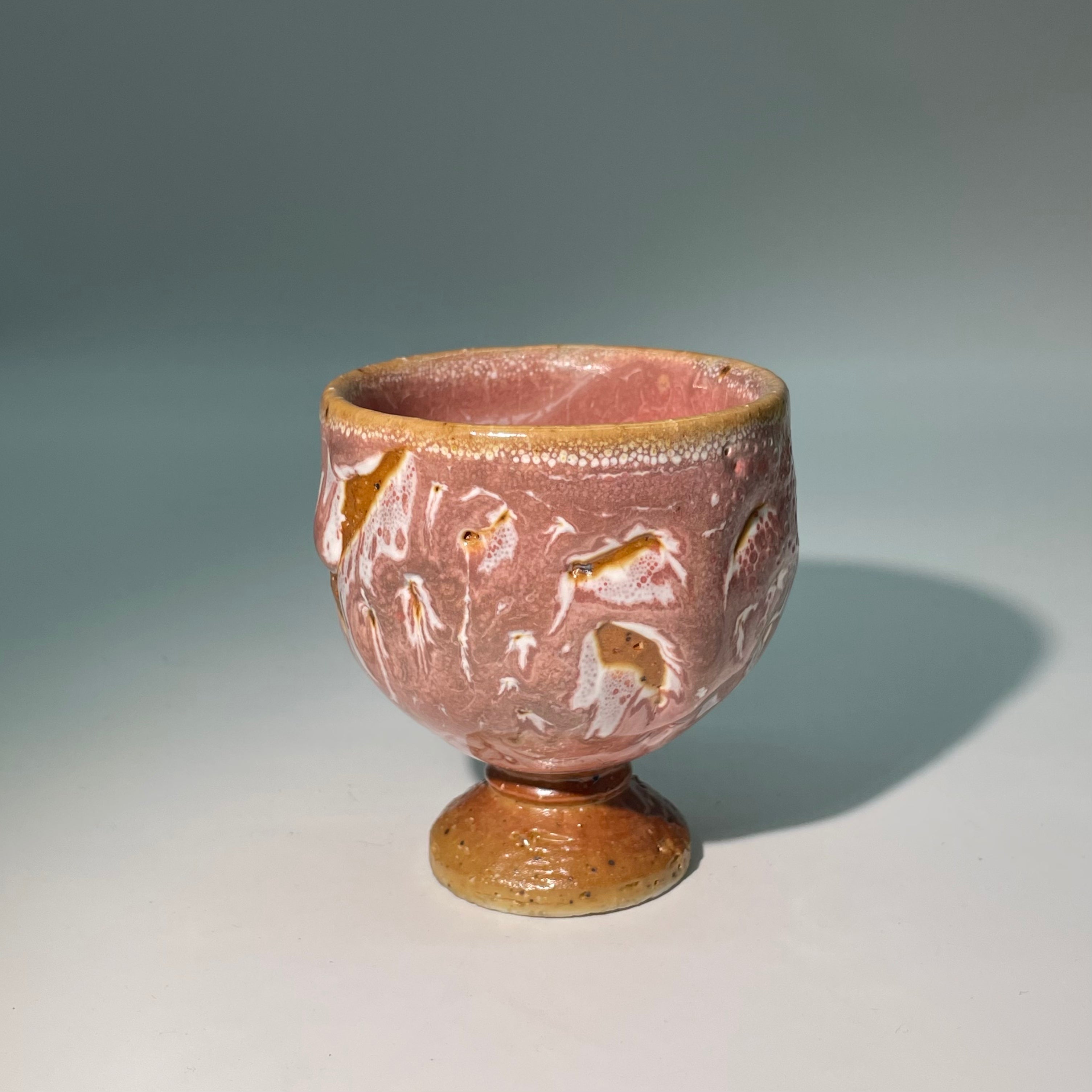 Pink Shino Pedestal Incense Burner Holder