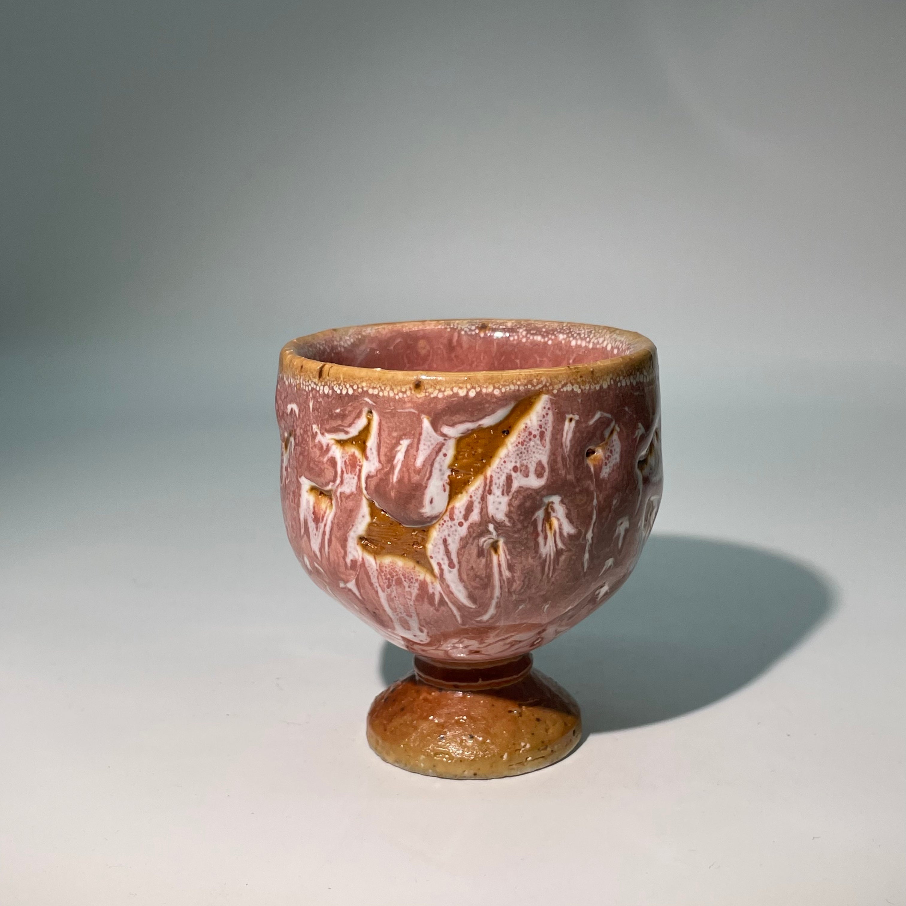 Pink Shino Pedestal Incense Burner Holder
