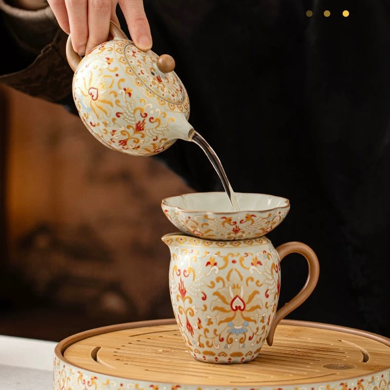 "A Thousand Miles of Rivers and Mountains" Tea Set