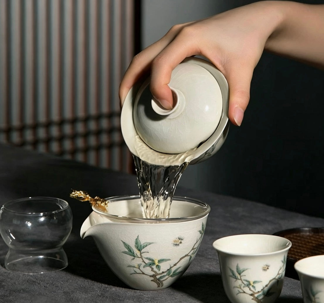 Bamboo Language Tea Set Gift Box