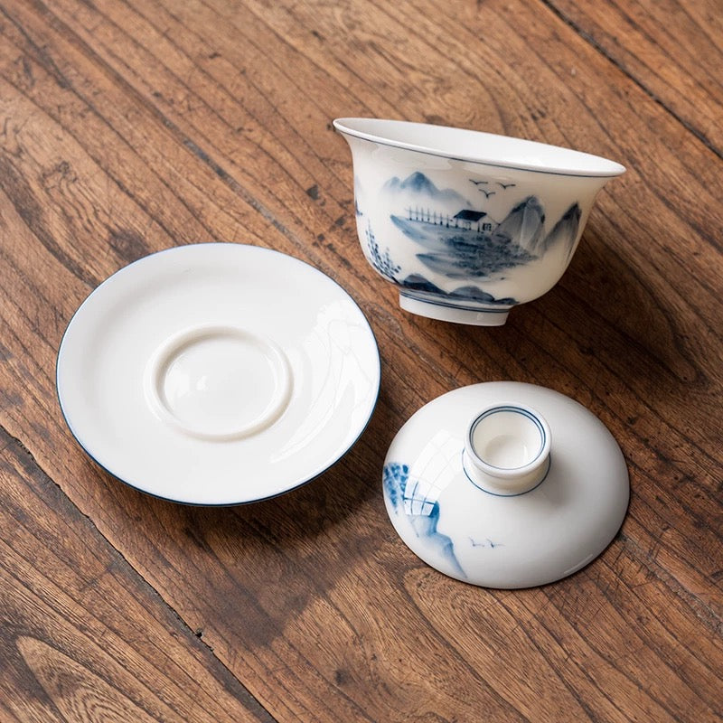 Shanshui Landscape Ink Wash Gaiwan