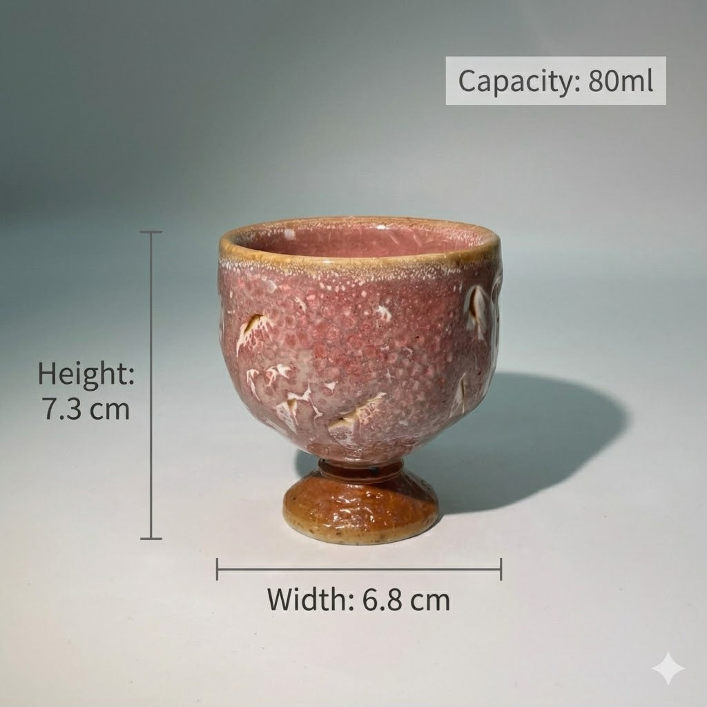 Pink Shino Pedestal Incense Burner Holder